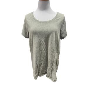 Tahari Heather Green Women's Casual Everyday Tee Tshirt Cotton Blend SIZE 1X